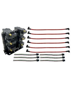 6 Performance Universal Coil Packs + Bracket Kit + Connector Clips + 10MM Wires