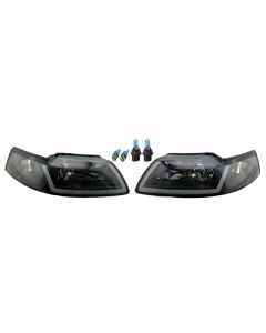 Black Housing Clear Corner LED HEADLIGHTS LAMPS FOR 1999-04 MUSTANG GT Cobra SVT