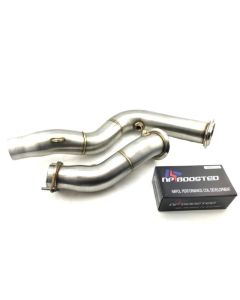 2014+ BMW 3" Turbo Downpipe Set M3 M4 F80 F82 F83 3.0L S55 Test Pipe Exhaust system with Cat Delete / Catless Down Pipe
