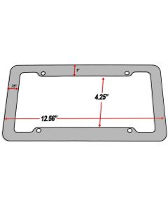 Plastic Carbon Fiber Style License Plate Frames For Front & Rear Braket 2pc Set