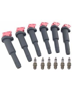 6 Performance Ignition Coils & Bosch Spark Plugs Set for BMW 3 5 Series X3 X5 Z4