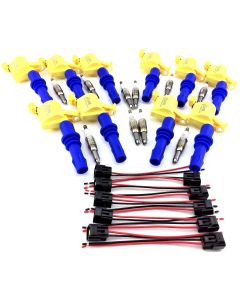 IGNITION COILS FORD F350 F450 F550 F53 10 SPARK PLUGS & PIGTAIL CONNECTOR CLIPS