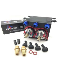 DUAL FUEL PUMPS 600LPH & SURGE TANK EXTERNAL INLINE REPLACES BOSCH 044 1000HP