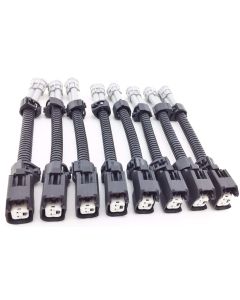 8 EV6 EV14 FUEL INJECTOR HARNESS NIPPON ADAPTER CLIPS 5.0L 5.7L 6.0L FORD GT GM