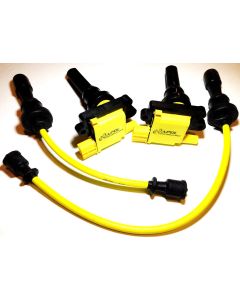 JDM MITSUBISHI LANCER EVOLUTION IGNITION COIL PACKS 8MM PERFORMANCE WIRES SET EVO 4 5 6 7 8 9 MR 4G36 TURBO 2.0L MD363552