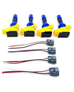 4 pcs 2006-2010 IGNITION COIL PACKS & WIRE HARNESS REPAIR KIT SPEED 3 6 CX7 MX5