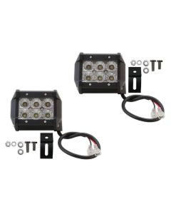 Pair of 4 Inch 18W Non Cree LED Flood Light Bar Driving Lamp Offroad Truck ATV