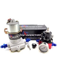 NEW Inline 140GPH Universal Electric Fuel Pump w/ Regulator & Pressure Gauge AN6