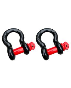 2 Pack 3/4" Red D-Ring Shackle 7/8 Pin FITS Jeep Off Road Towing Recovery 4.75T
