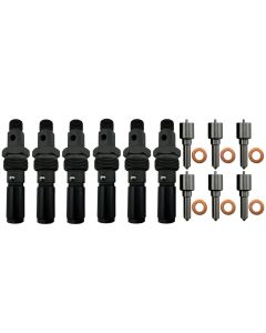 6 Fuel Injectors + Nozzle Upgrade 5x22 FITS 94-98 Ram 2500 3500 5.9L Cummins 12v