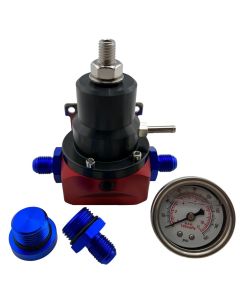 Low Pressure 2-20 PSI Fuel Pressure Regulator FPR & 1-160PSI Gauge AN6 Fittings