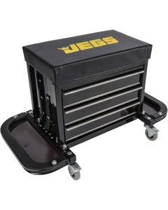 JEGS 3-Drawer Mechanics Roller Seat Toolbox 26-3/8" x 14-1/8" x 16" Overall
