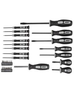 JEGS 30 Piece Screwdriver Set w/ Magnetic Tips & Rubber Grip Handles